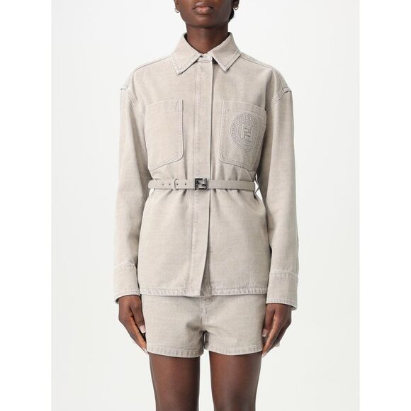 Fendi Jacket Woman Beige - Picture 1 of 4